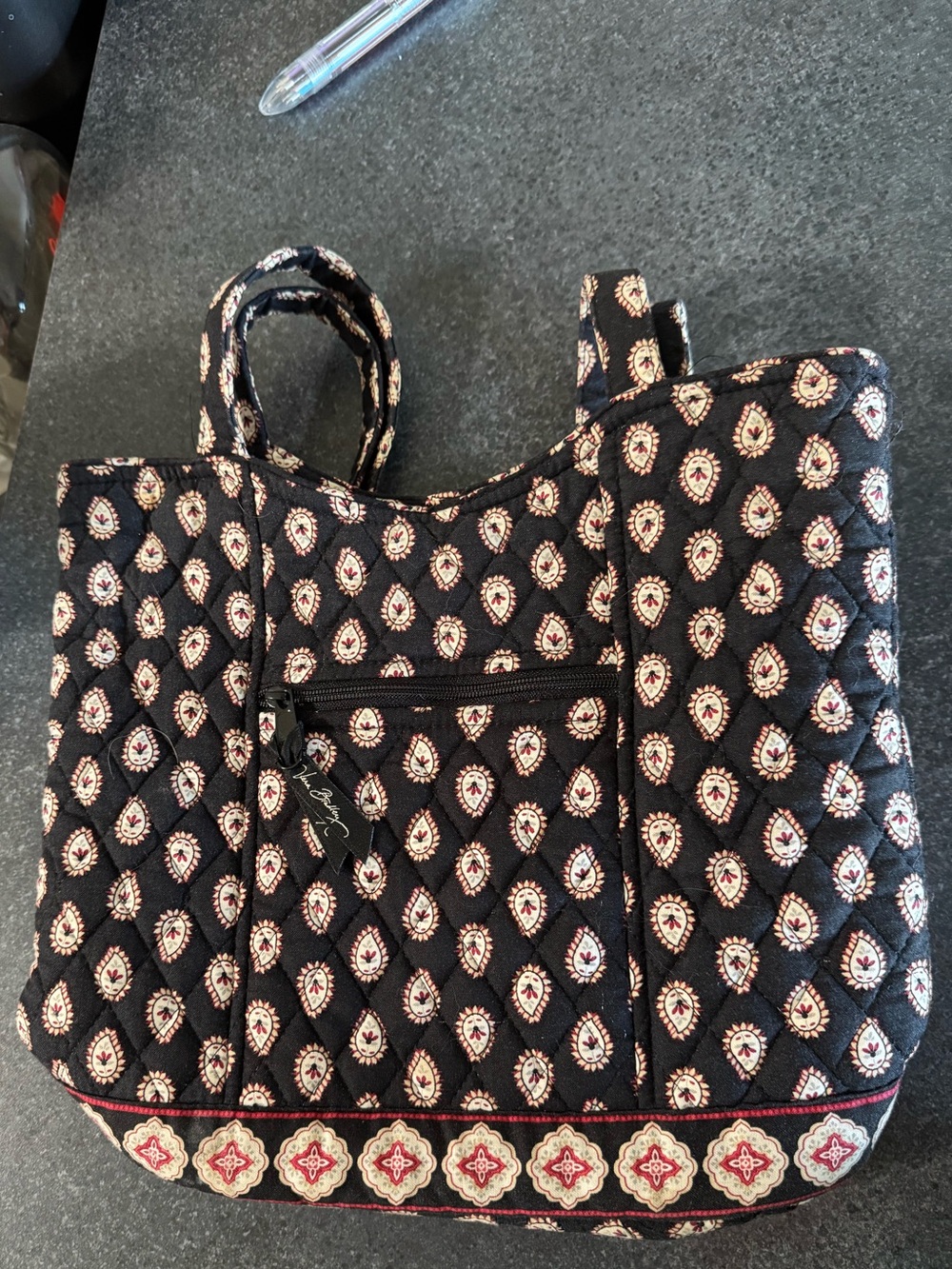 vintage Vera Bradley small top-handle tote bag